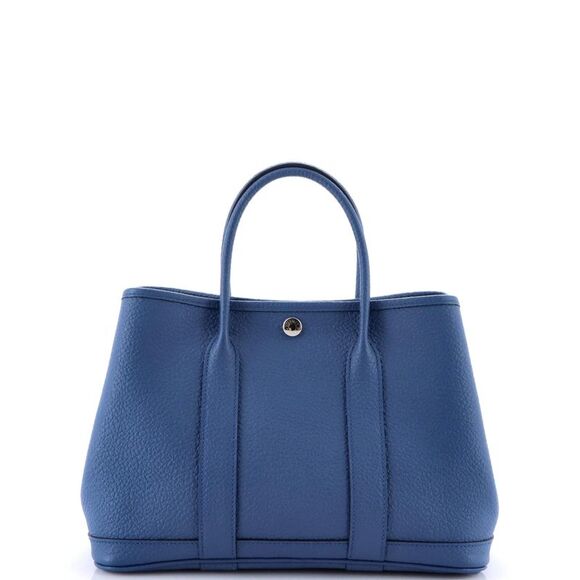 Hermes Handbags - Hermes Garden Party Tote Leather 30 Blue